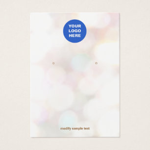 Add Your Logo Bokeh Earring Display Card