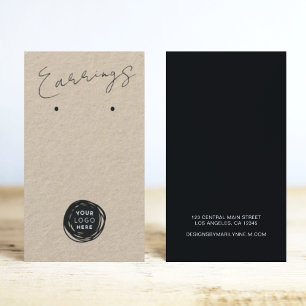 Add Your Logo Boutique Earring Display Card