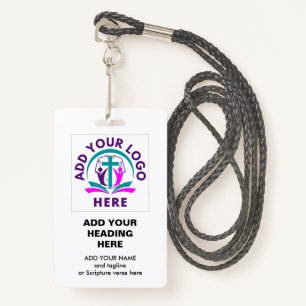 ADD YOUR LOGO   Business Church ID Badge