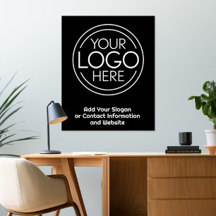Add Your Logo Business Corporate Modern Minimalist Canvas Print