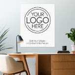 Add Your Logo Business Corporate Modern Minimalist Faux Canvas Print<br><div class="desc">Perfect for an office party or presentation, these logo signs are simple in design. You can change the background colour to match the colour that coordinates with your company logo. The extra lines of type can be used for company contact information or for a place to add a special occasion...</div>
