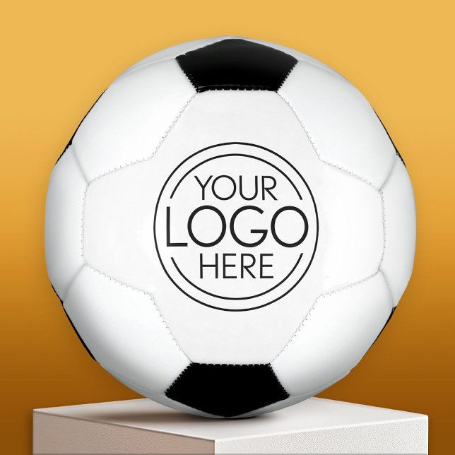 Add Your Logo Business Corporate Modern Minimalist Football (Custom Soccer Ball)