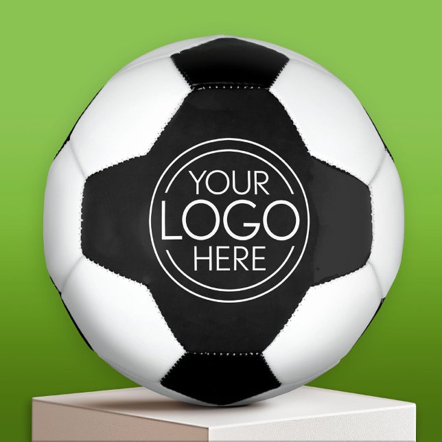 Add Your Logo Business Corporate Modern Minimalist Football (Custom Soccer Ball)