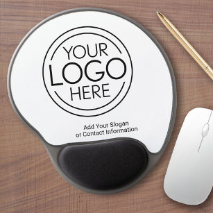 Add Your Logo Business Corporate Modern Minimalist Gel Mouse Mat