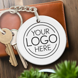 Add Your Logo Business Corporate Modern Minimalist Key Ring