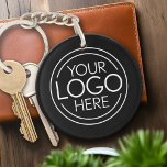 Add Your Logo Business Corporate Modern Minimalist Key Ring<br><div class="desc">Perfect for an office party or presentation gift, these logo keychains are simple in design. You can change the background colour to match the colour that coordinates with your company logo. A simple, no frills design for any company. Upload your logo. If your logo doesn't fit, click on the CUSTOMIZE...</div>