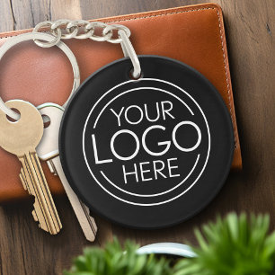 Add Your Logo Business Corporate Modern Minimalist Key Ring