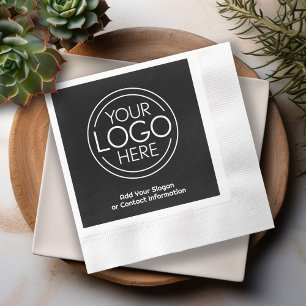 Add Your Logo Business Corporate Modern Minimalist Napkin
