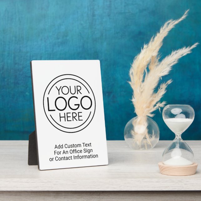 Add Your Logo Business Corporate Modern Minimalist Plaque (Side)