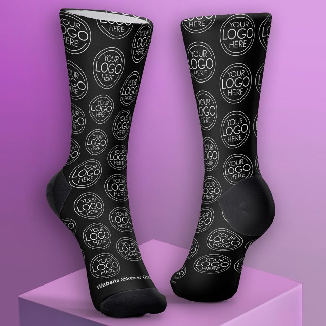 Add Your Logo Business Corporate Modern Minimalist Socks (Custom Logo Socks)