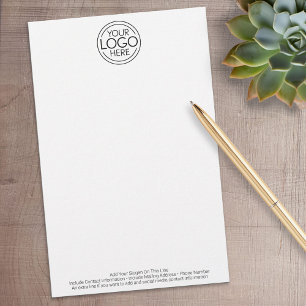 Add Your Logo Business Corporate Modern Minimalist Stationery