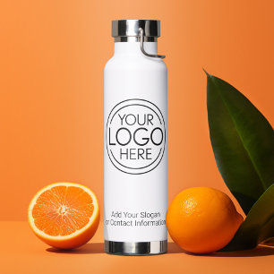 Add Your Logo Business Corporate Modern Minimalist Water Bottle