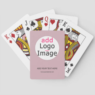 Add Your Logo Business Customisable Dusty Rose Hue Playing Cards