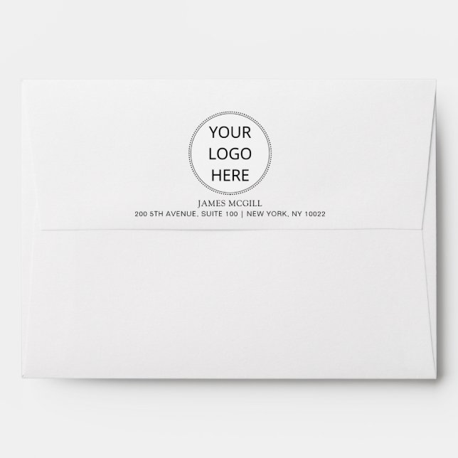 Add Your Logo Business Envelope (Back (Top Flap))