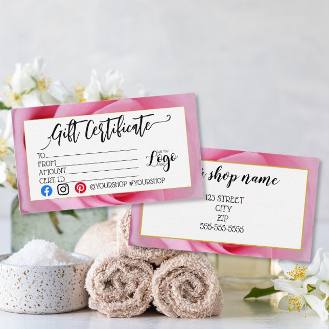 ADD YOUR LOGO Business gift certificate marketing (Creator Uploaded)