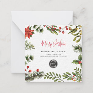 Add Your Logo Business Merry Christmas Holiday Card