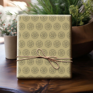 Add Your Logo - Business Minimalist Gold Wrapping Paper