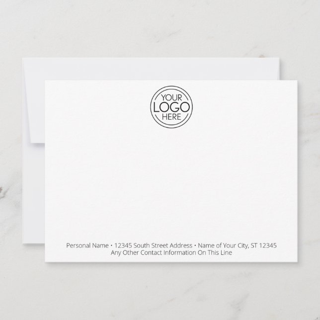 Add Your Logo Business Modern Minimal Card (Front)