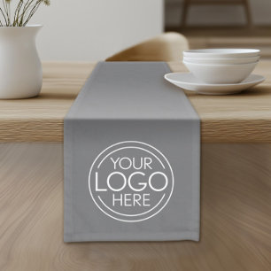 Add Your Logo Business Modern Minimalist - Grey Short Table Runner