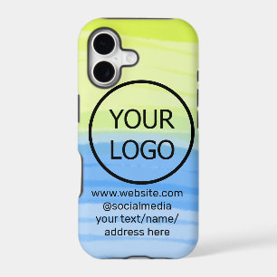 add your logo business name text watercolor addres