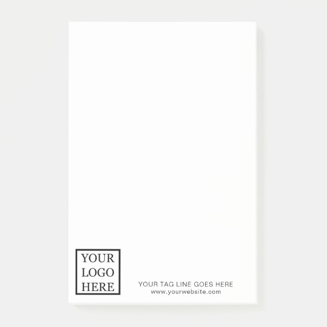 Add Your Logo Business Promotional Simple Post-it Notes (Front)