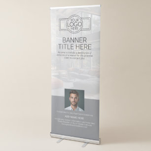 Add Your Logo Business Real Estate Photo Modern Retractable Banner