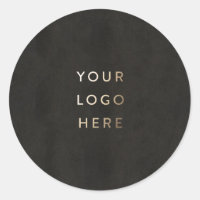 Add Your Logo Chalkboard Black Simple Modern