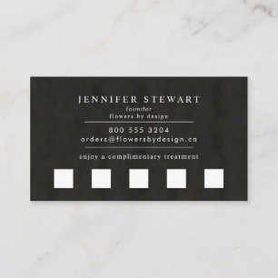Add Your Logo Chalkboard Black Simple Modern Loyalty Card