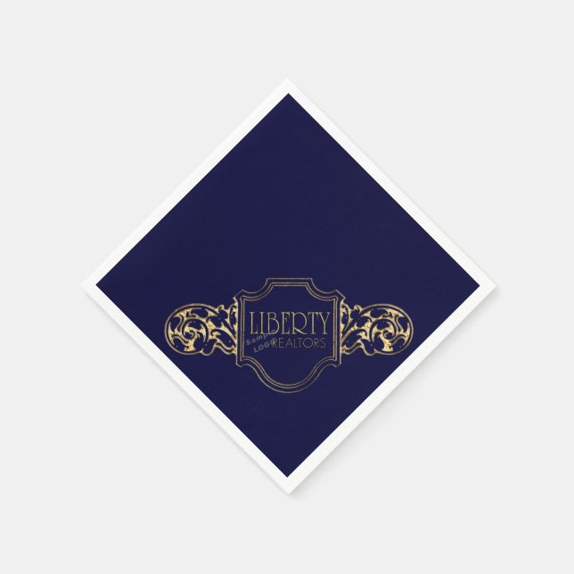 Add your logo, Change background colour Napkins (Corner)