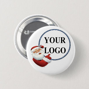 Add Your Logo Christmas Holiday 6 Cm Round Badge