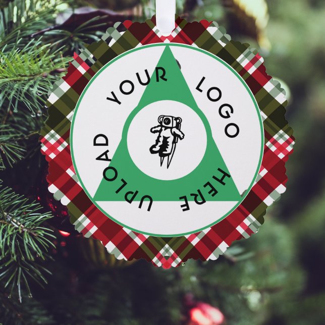 Add Your Logo Christmas Tree Decoration Card (Creator Uploaded)