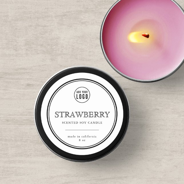 Add Your Logo Classic Black Border Product Label (Creator Uploaded)