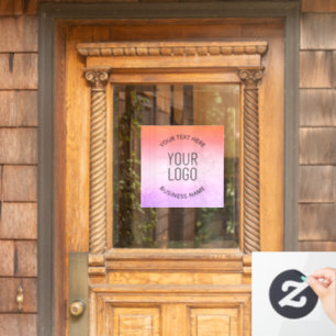 Add Your Logo Colourful Sunset Gradient Colours Window Cling