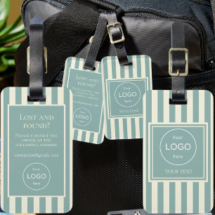 Add your logo company Luggage Tag stripes 