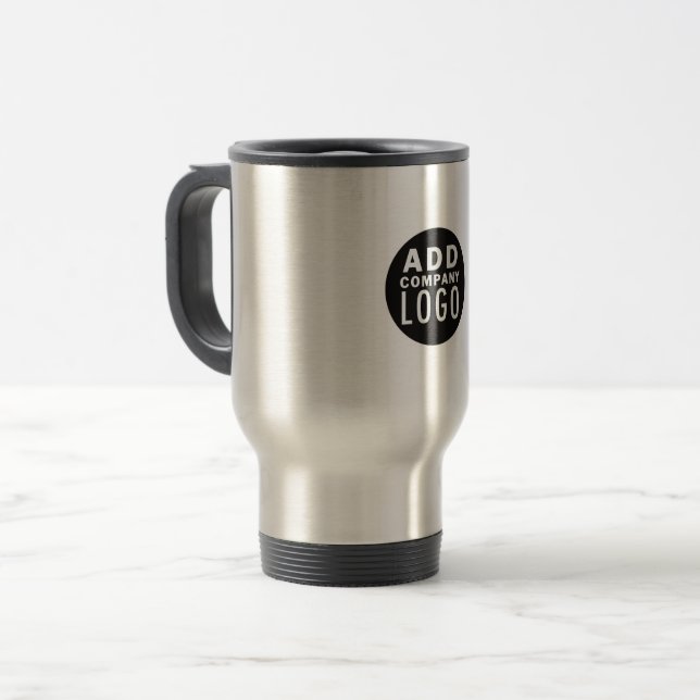 Add Your Logo Corporate Business Promotional Travel Mug (Front Left)