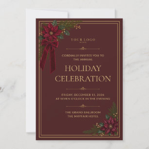 Add Your Logo Corporate Holiday Party Invitation