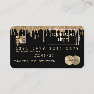 Add Your Logo Credit Card Styled Dripping Gold