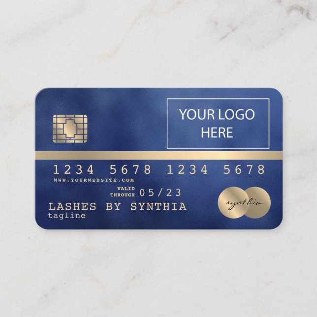 Add Your Logo Credit Card Styled Gold and Black (Front)