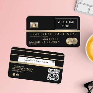 Add Your Logo Credit Card Styled Gold and Black