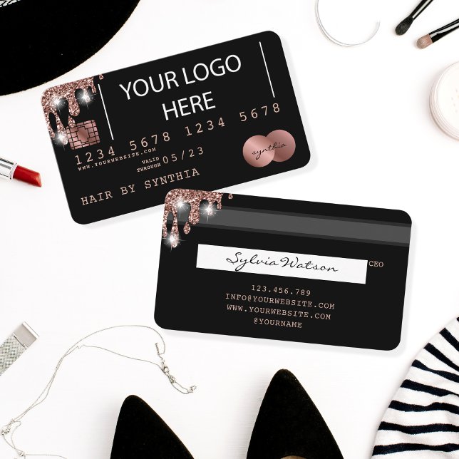 Add your logo Credit Card Styled Rose Gold (Creator Uploaded)