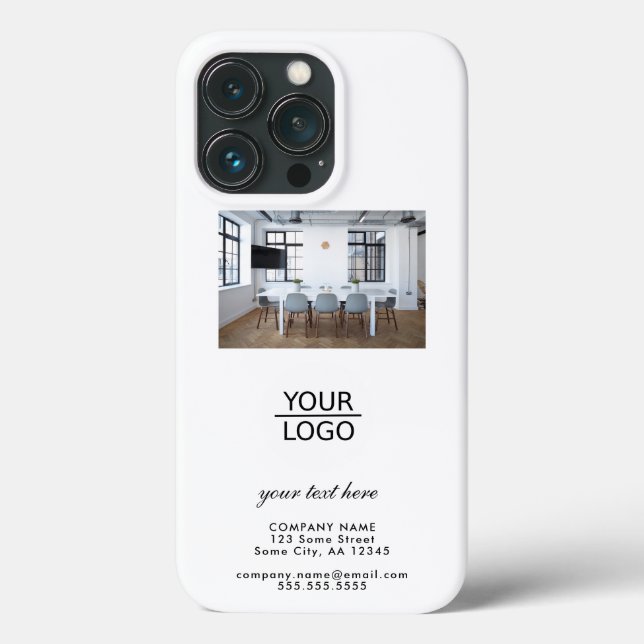 Add your Logo Custom Text Company Photo  Case-Mate iPhone Case (Back)