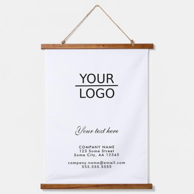 Add your Logo Custom Text Company Promotion Hanging Tapestry (Front)