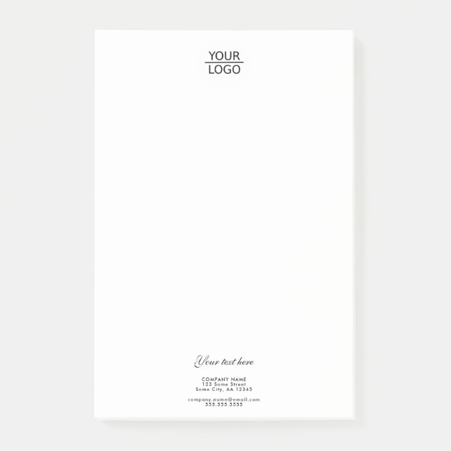 Add your Logo Custom Text Company Promotion  Post-it Notes (Front)