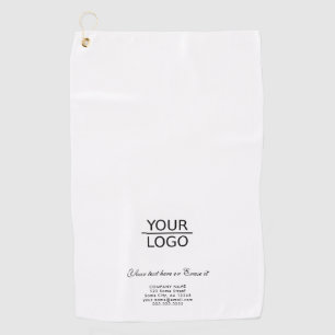 Add your Logo Custom Text Company Promotion White Golf Towel