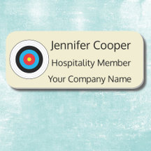Add YOUR Logo Custom Text Name Tag Badge Easy Read