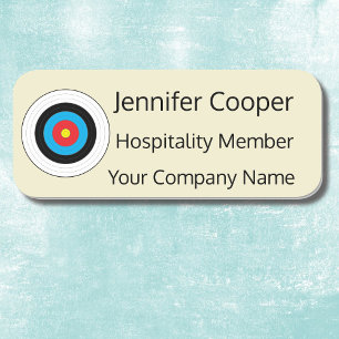 Add YOUR Logo Custom Text Name Tag Badge Easy Read