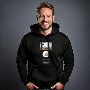 Add your Logo Custom Text Photo Promotion Black Hoodie
