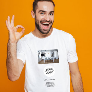 Add your Logo Custom Text Photo Promotion  T-Shirt