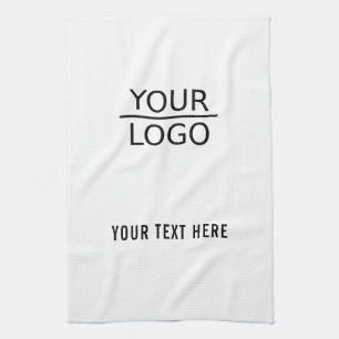 Add your Logo Custom Text Promotion  Tea Towel
