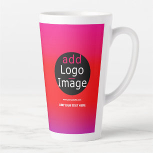 Add Your Logo Customisable Business Magenta Latte Mug